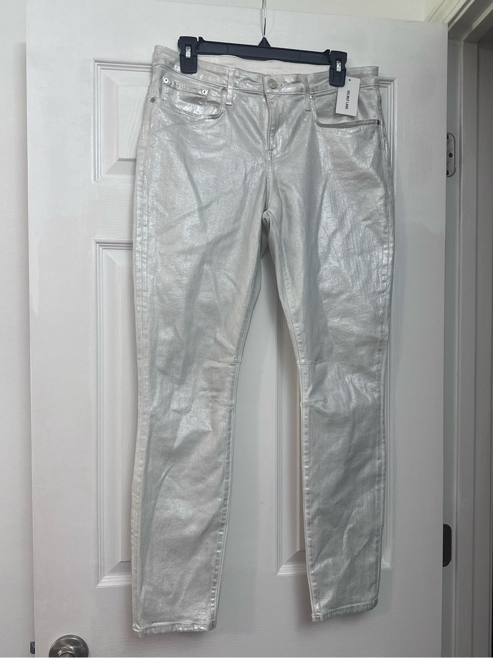 NWT Helmut Lang Ankle Pant Emulsion Foil Tin Jeans Size 31